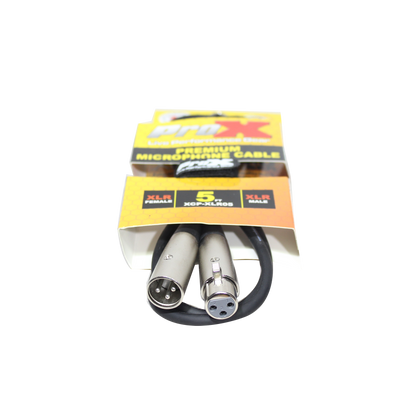 ProX 5 Ft. Balanced XLR3-F to XLR3-M Premium Audio Microphone Cable