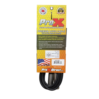 ProX 10 Ft. Balanced XLR3-F to XLR3-M Premium Audio Microphone Cable