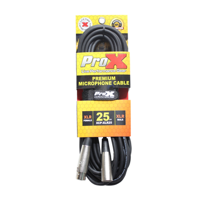 ProX 25 Ft. Balanced XLR-F to XLR-M Premium Audio Microphone Cable