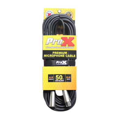 ProX 50 Ft. Balanced XLR3-F to XLR3-M Premium Audio-Microphone Cable