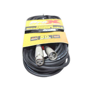 ProX 50 Ft. Balanced XLR3-F to XLR3-M Premium Audio-Microphone Cable