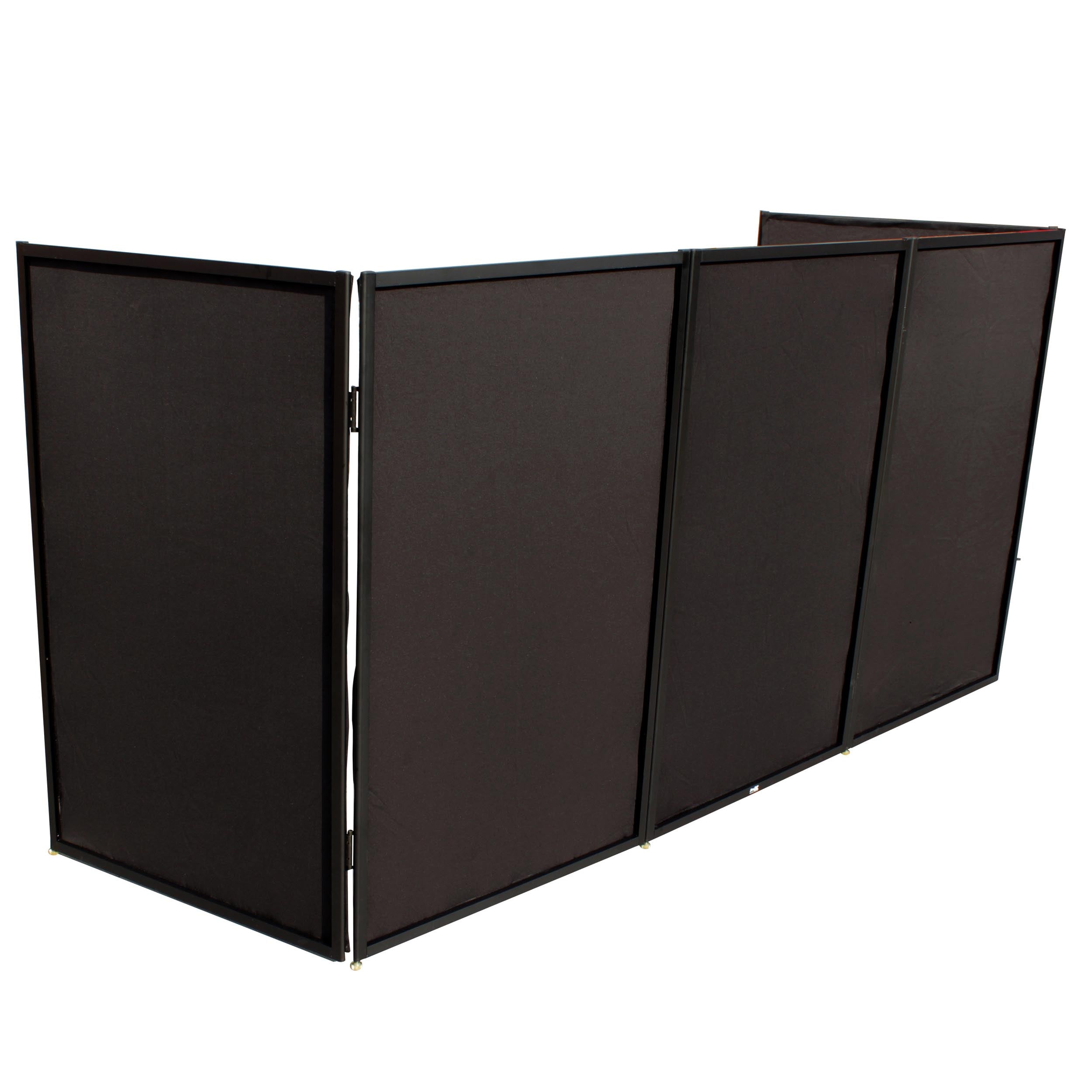 ProX 5 Panel Black Frame DJ Facade W-Stainless Quick Release 180 Deg. Hinges
