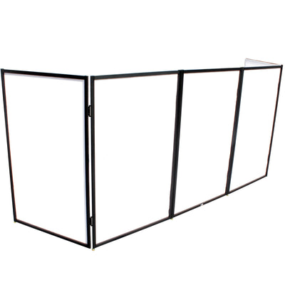 ProX 5 Panel Black Frame DJ Facade W-Stainless Quick Release 180 Deg. Hinges