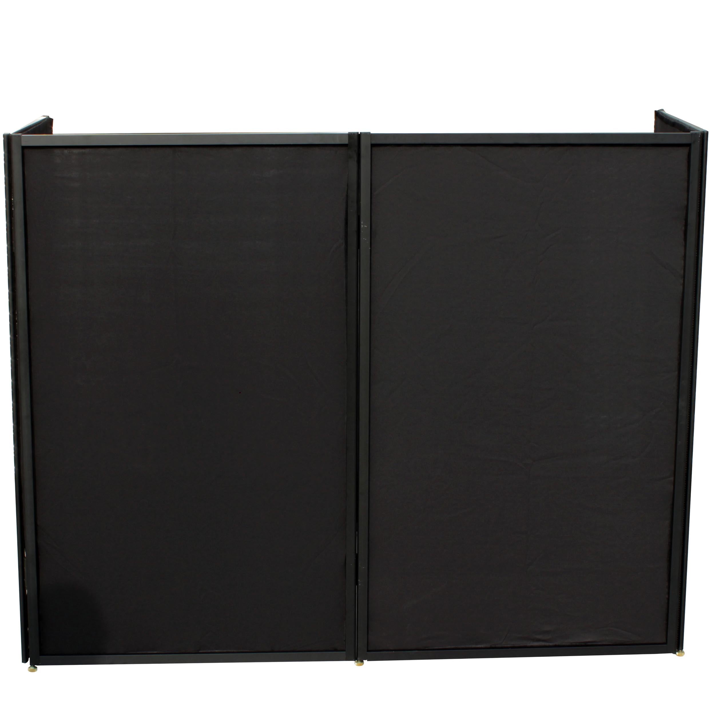 ProX 5 Panel Black Frame DJ Facade W-Stainless Quick Release 180 Deg. Hinges