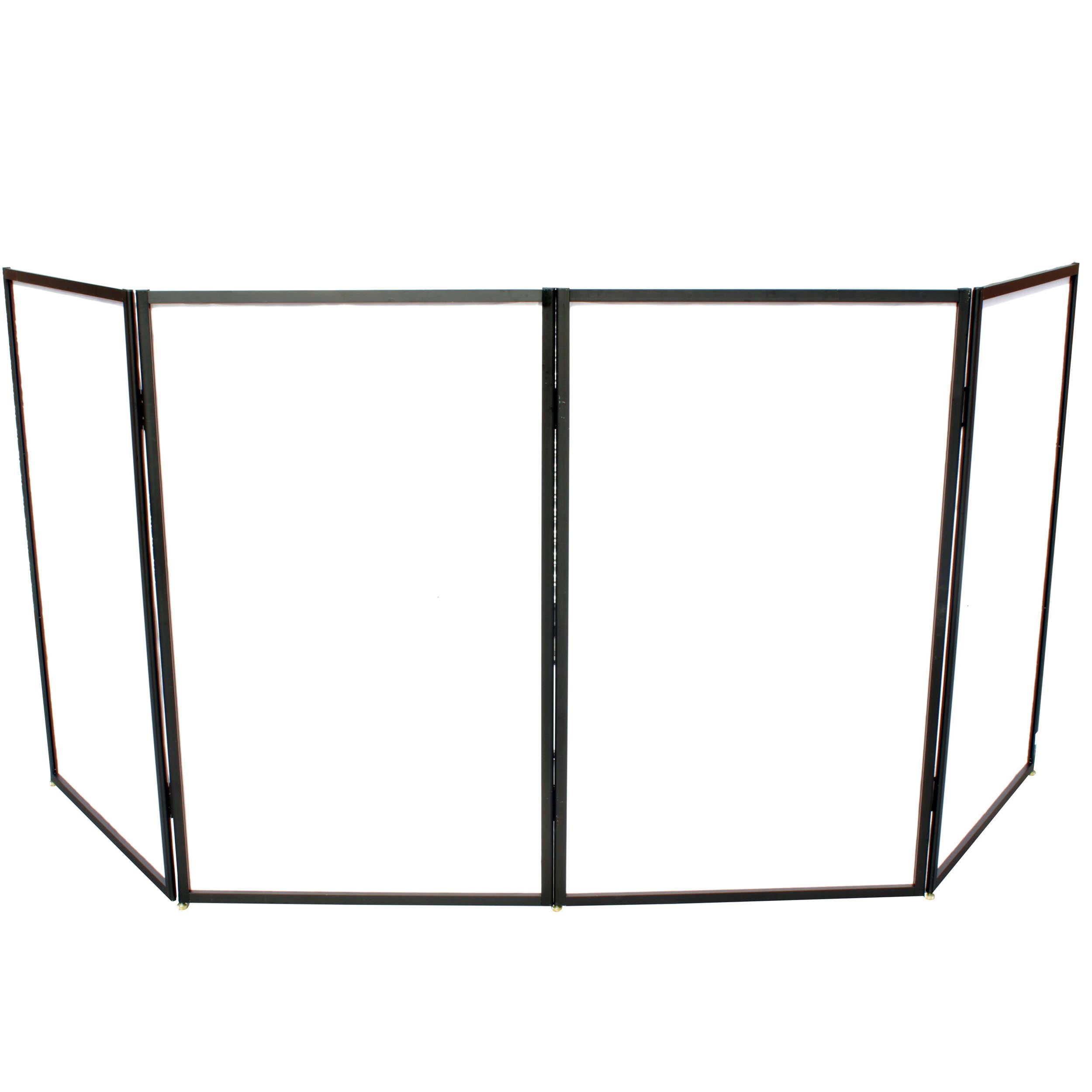 ProX 5 Panel Black Frame DJ Facade W-Stainless Quick Release 180 Deg. Hinges