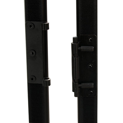 ProX 5 Panel Black Frame DJ Facade W-Stainless Quick Release 180 Deg. Hinges