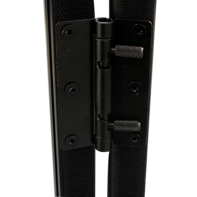 ProX 5 Panel Black Frame DJ Facade W-Stainless Quick Release 180 Deg. Hinges