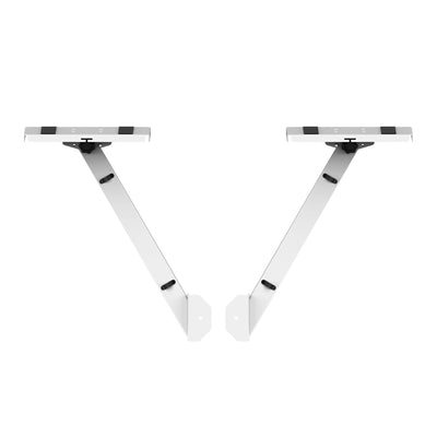 ProX White Pair of Audio Monitor DJ Lighting Side Mounting Stand for B3 DJ Table Workstation by Humpter
