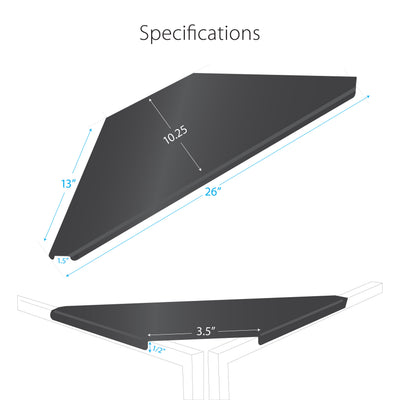 ProX Universal Set of Corner Shelves for DJ Facades Black Finish