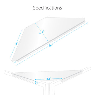 ProX Four Panel Wedding White Frame Collapse and Go DJ Facade, Two Side corner Shelves, Carry Bag, 4xBlack and 4xWhite Scrims