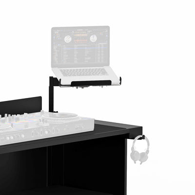 ProX BLACK Universal Side Laptop Shelf Mounting Stand for B3 DJ Table Workstation by Humpter