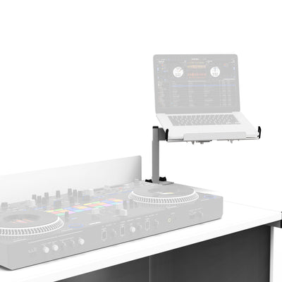 ProX WHITE Universal Side Laptop Shelf Mounting Stand for B3 DJ Table Workstation by Humpter