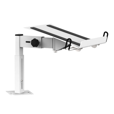 ProX WHITE Universal Side Laptop Shelf Mounting Stand for B3 DJ Table Workstation by Humpter