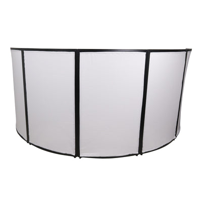 ProX LUNA DJ Facade 5 Panel Curved with Black White Scrim Kit Black Hardware