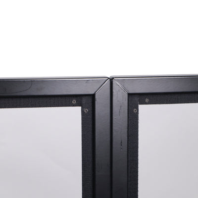 ProX LUNA DJ Facade 5 Panel Curved with Black White Scrim Kit Black Hardware