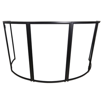ProX LUNA DJ Facade 5 Panel Curved with Black White Scrim Kit Black Hardware