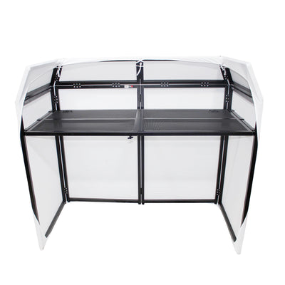 ProX Mesa MK2 DJ Facade Table Station Includes White & Black Scrims and Padded Carry Bag