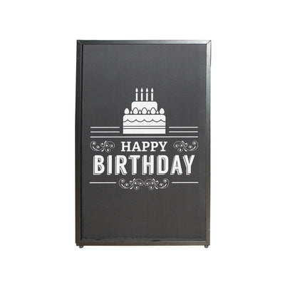 ProX Happy Birthday Facade Enhancement Scrim - White Print on Black | Set of Two