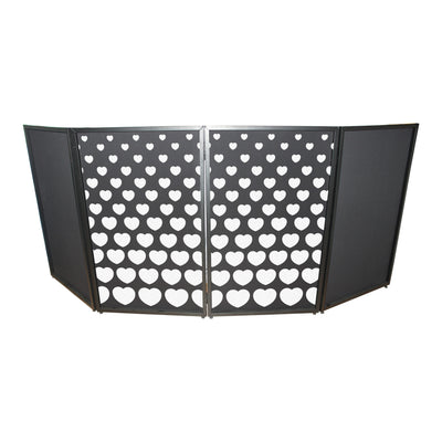 ProX Stepped Hearts Facade Enhancement Scrims - White Hearts on Black | Set of Two