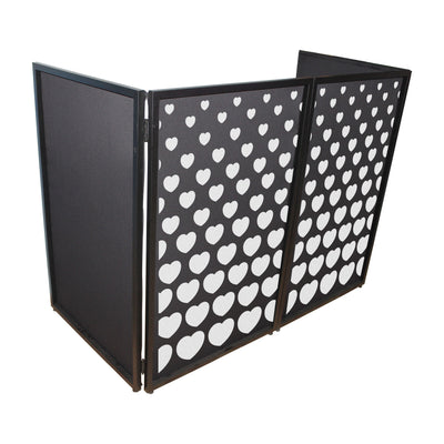 ProX Stepped Hearts Facade Enhancement Scrims - White Hearts on Black | Set of Two