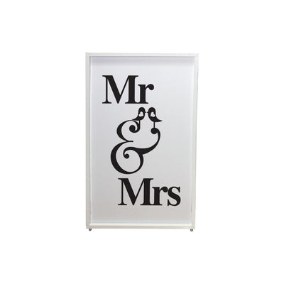 ProX Mr and Mrs Facade Enhancement Scrim - Black Script on White | Set of Two