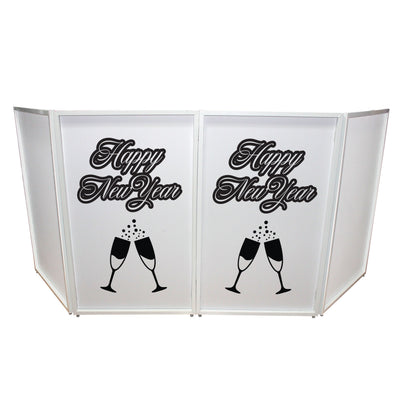 ProX New Year Toast Design Enhancement Scrim - Black Script on White | Set of Two