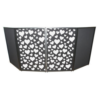 ProX Hearts Pattern Facade Enhancement Scrims - White Hearts on Black | Set of Two