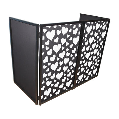 ProX Hearts Pattern Facade Enhancement Scrims - White Hearts on Black | Set of Two