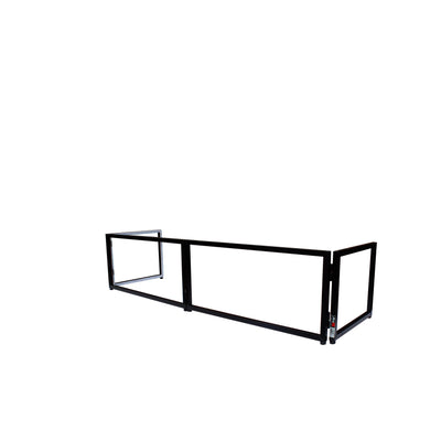 ProX Black Frame 6 Ft foldable 4 Panel Tabletop DJ Facade Front Board booth with Black and White Scrims and poratble bag