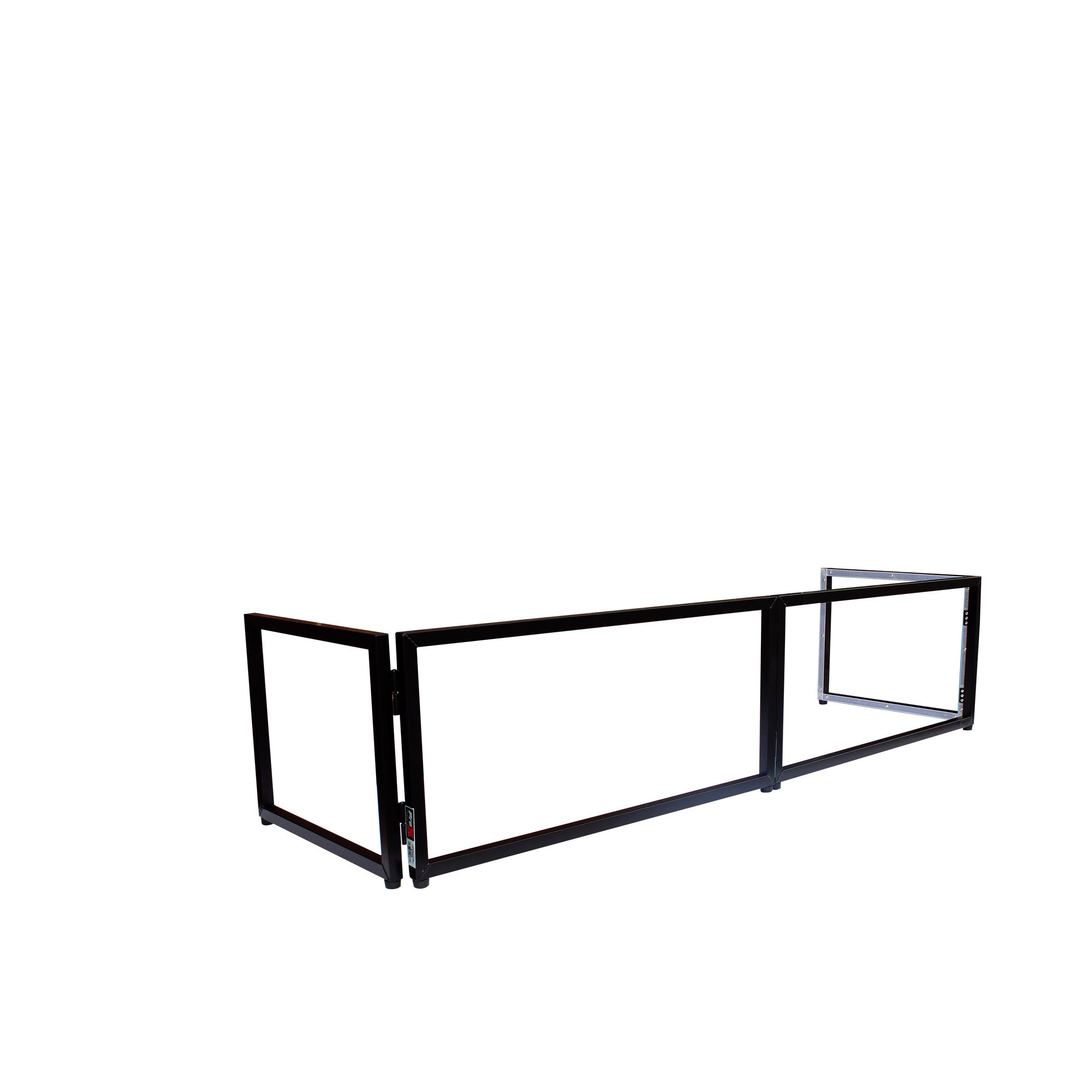 ProX Black Frame 6 Ft foldable 4 Panel Tabletop DJ Facade Front Board booth with Black and White Scrims and poratble bag