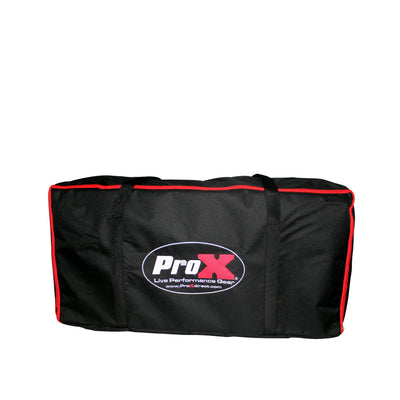 ProX Black Frame 6 Ft foldable 4 Panel Tabletop DJ Facade Front Board booth with Black and White Scrims and poratble bag