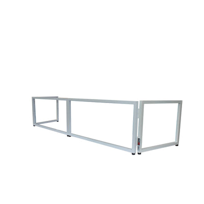 ProX White Frame 6 Ft foldable 4 Panel Tabletop DJ Facade Front Board booth with Black and White Scrims and poratble bag
