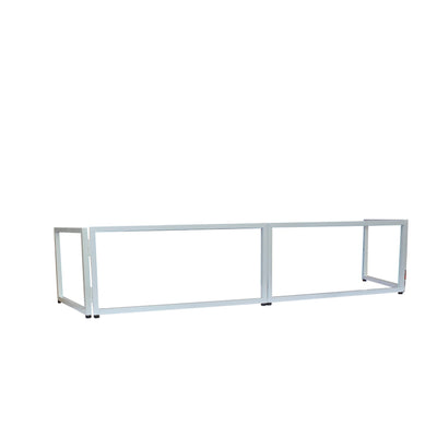 ProX White Frame 6 Ft foldable 4 Panel Tabletop DJ Facade Front Board booth with Black and White Scrims and poratble bag