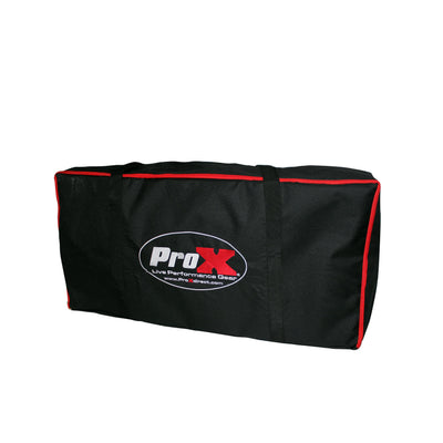 ProX White Frame 6 Ft foldable 4 Panel Tabletop DJ Facade Front Board booth with Black and White Scrims and poratble bag
