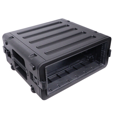 ProX UltronX 4U Rack Air Tight Water Sealed ABS Case with Retractable Pull Out Handle and Wheels