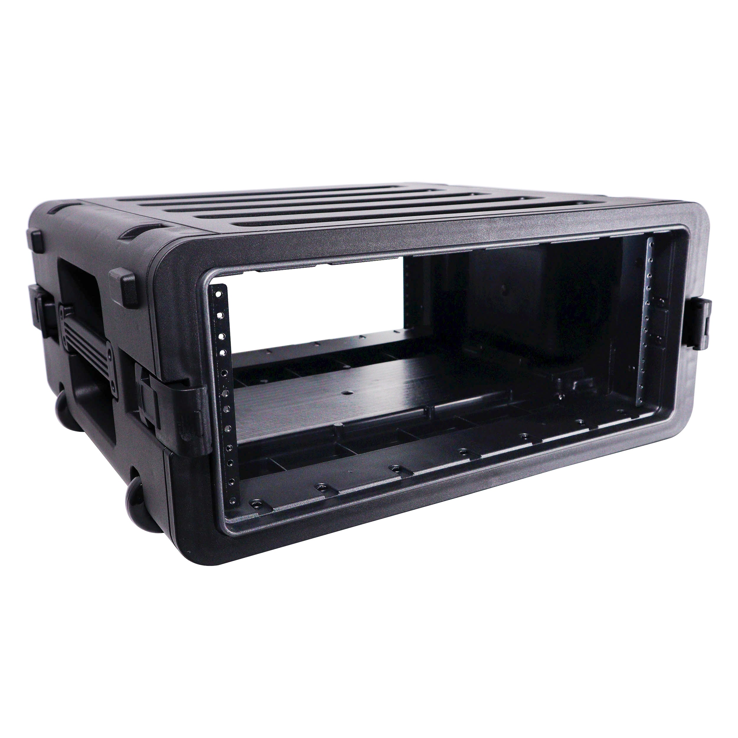 ProX UltronX 4U Rack Air Tight Water Sealed ABS Case with Retractable Pull Out Handle and Wheels