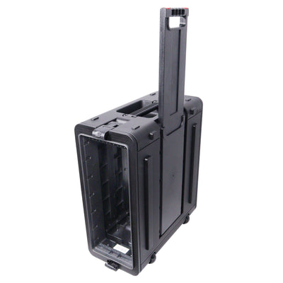 ProX UltronX 4U Rack Air Tight Water Sealed ABS Case with Retractable Pull Out Handle and Wheels