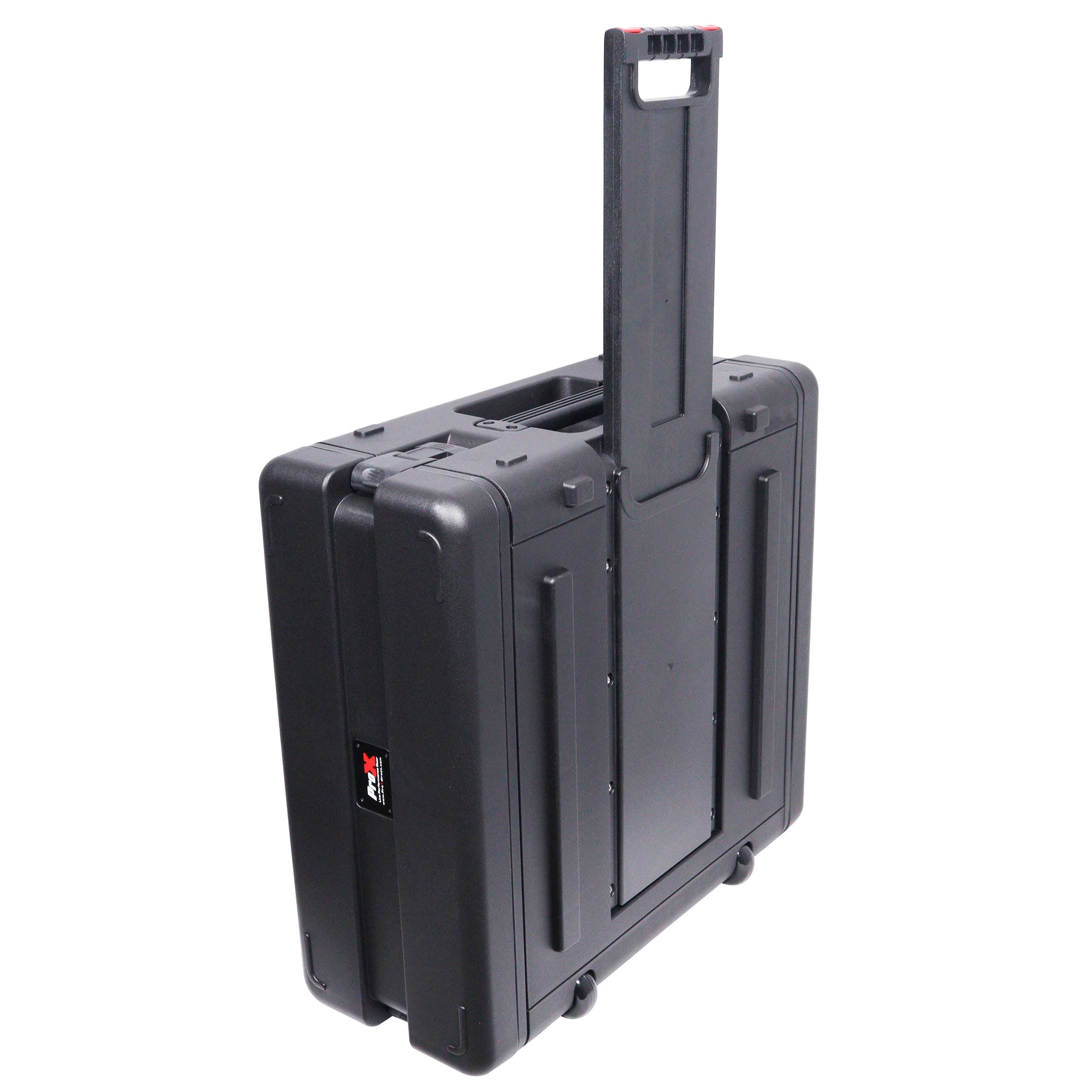 ProX UltronX 4U Rack Air Tight Water Sealed ABS Case with Retractable Pull Out Handle and Wheels