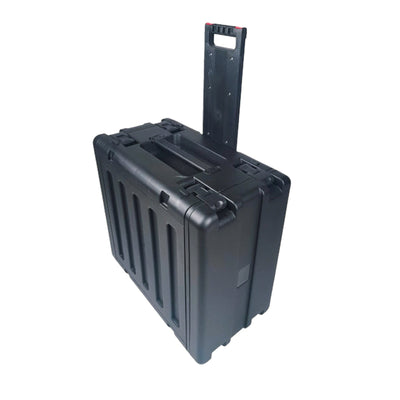 ProX UltronX 6U Rack Air Tight Water Sealed ABS Case with Retractable Pull Out Handle and Wheels