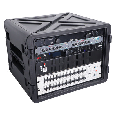 ProX UltronX Watertight 8U Rack Space Molded Plastic Case - 18" Depth Front Rail to Rail