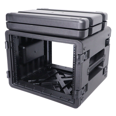 ProX UltronX Watertight 8U Rack Space Molded Plastic Case - 18" Depth Front Rail to Rail