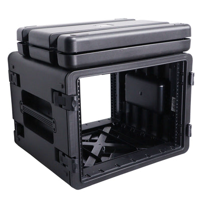 ProX UltronX Watertight 8U Rack Space Molded Plastic Case - 18" Depth Front Rail to Rail