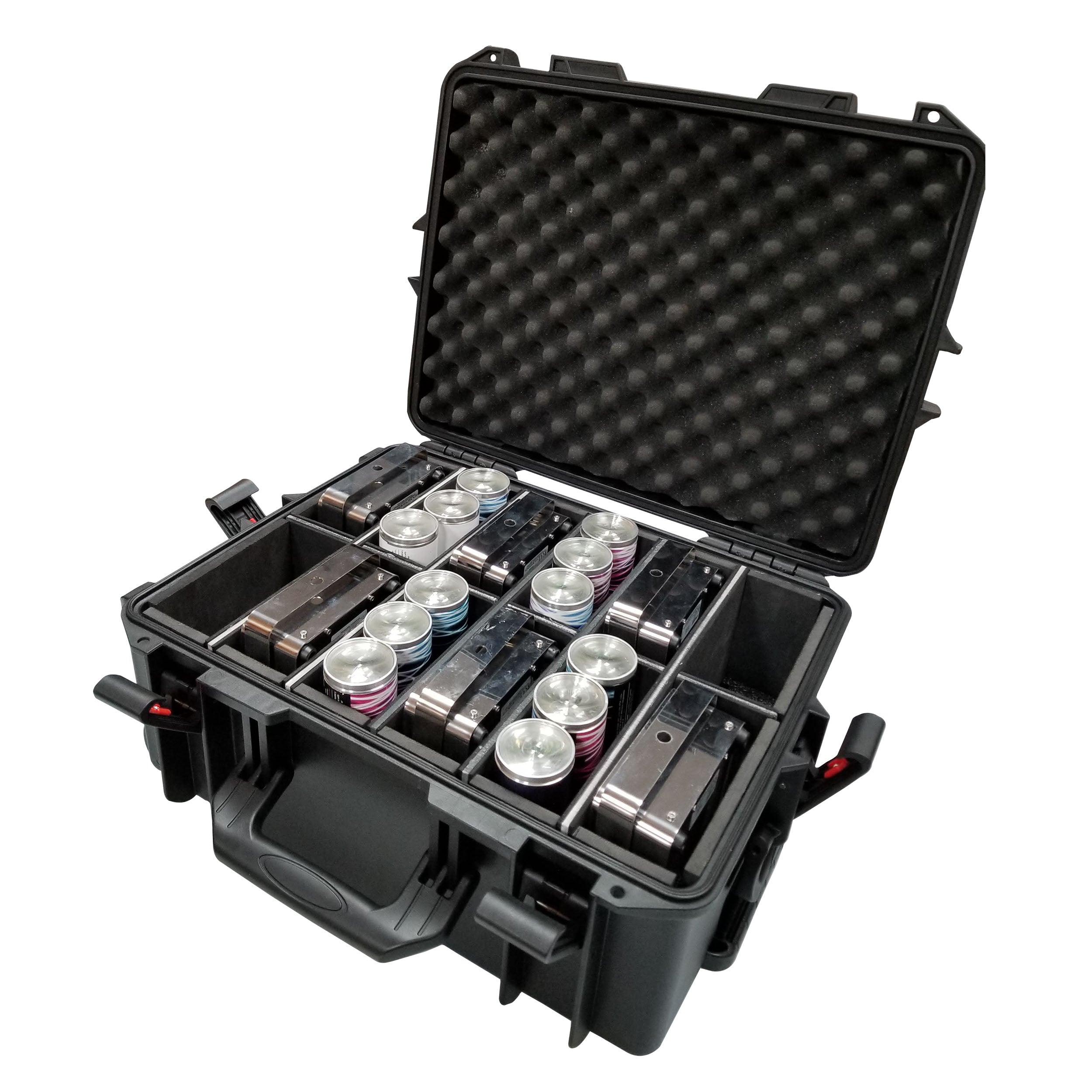 ProX UltronX Watertight Case for 12 ApeLabs MAXI Lights W-Extendable Handle and Wheels