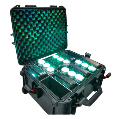 ProX UltronX Watertight Case for 12 ApeLabs MAXI Lights W-Extendable Handle and Wheels