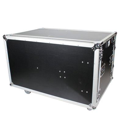 ProX 12U Shockproof Workstation Case W-Dual Side Table and Drawers | 24 In Rail to Rail