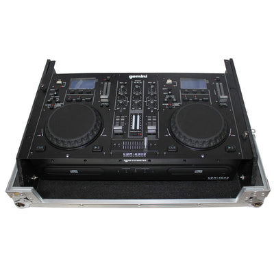 ProX Rack Mount 19" Mixer Case 7U Top Slant Removable Front Panel fits Gemini CDM-4000