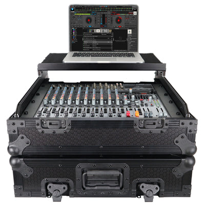 ProX 10U Top Mount 19" Slanted Black on Black Mixer Case