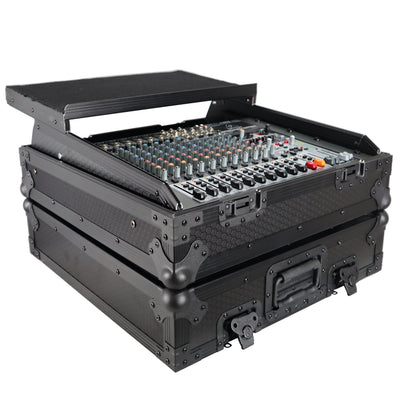 ProX 10U Top Mount 19" Slanted Black on Black Mixer Case