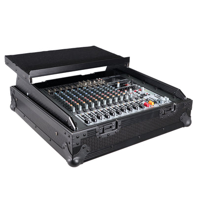 ProX 10U Top Mount 19" Slanted Black on Black Mixer Case