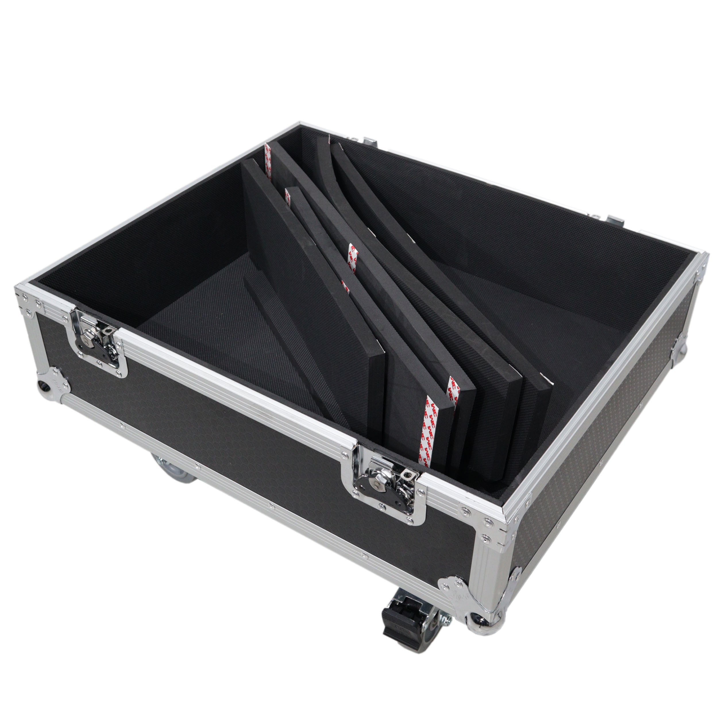 ProX Universal ATA Line Array Speakers Flight Case For (2) QSC LA108 / RCF HDL 28A HDL10A – Int Dim 25x25x21 in.